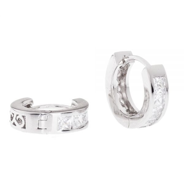 Sterling 925er Silber HOOP Ohrstecker - BLING KING 16mm