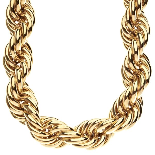 Heavy Solid Rope DMC Style Hip Hop Chain - 25mm gold