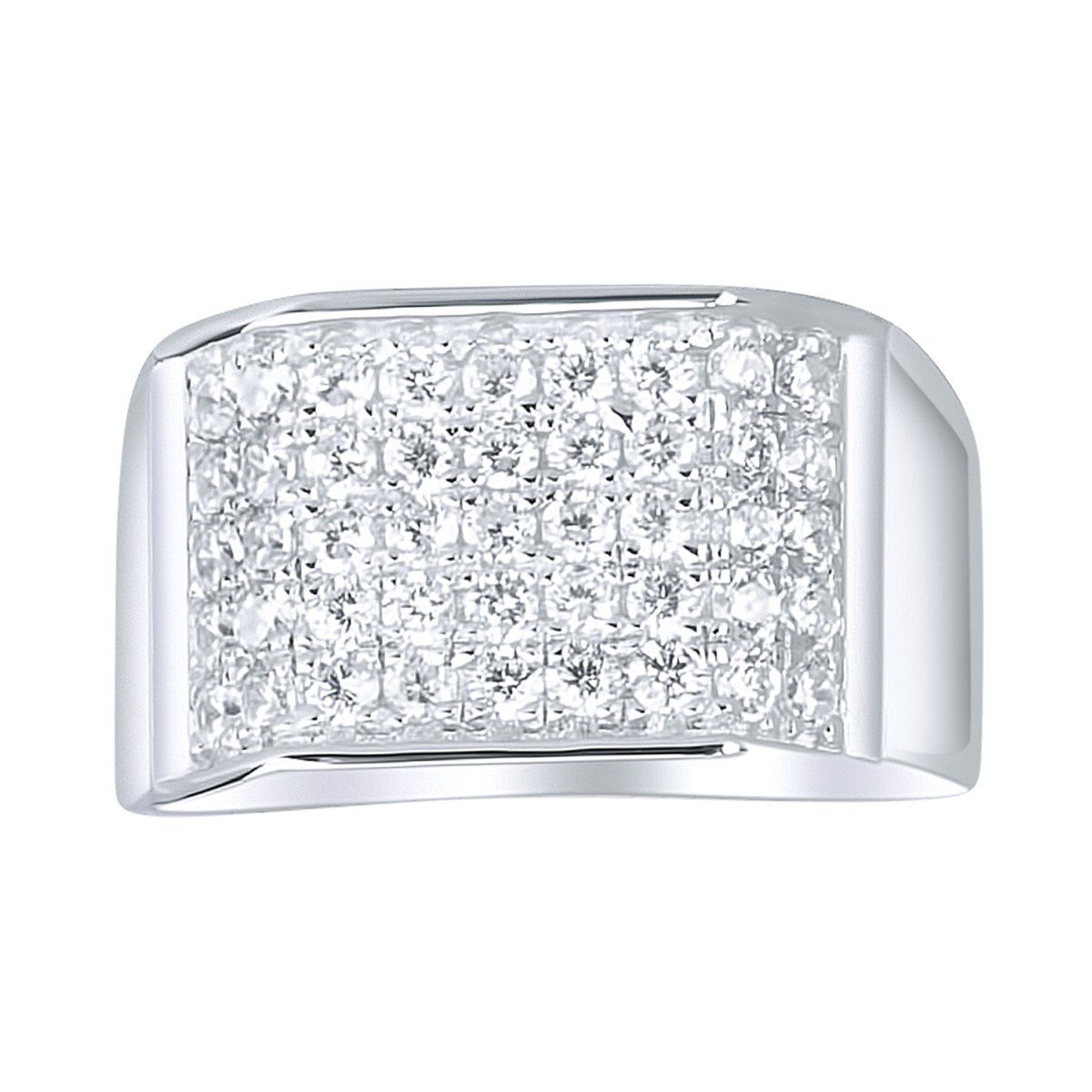 Sterling 925er Silber Pave Ring – EDGY