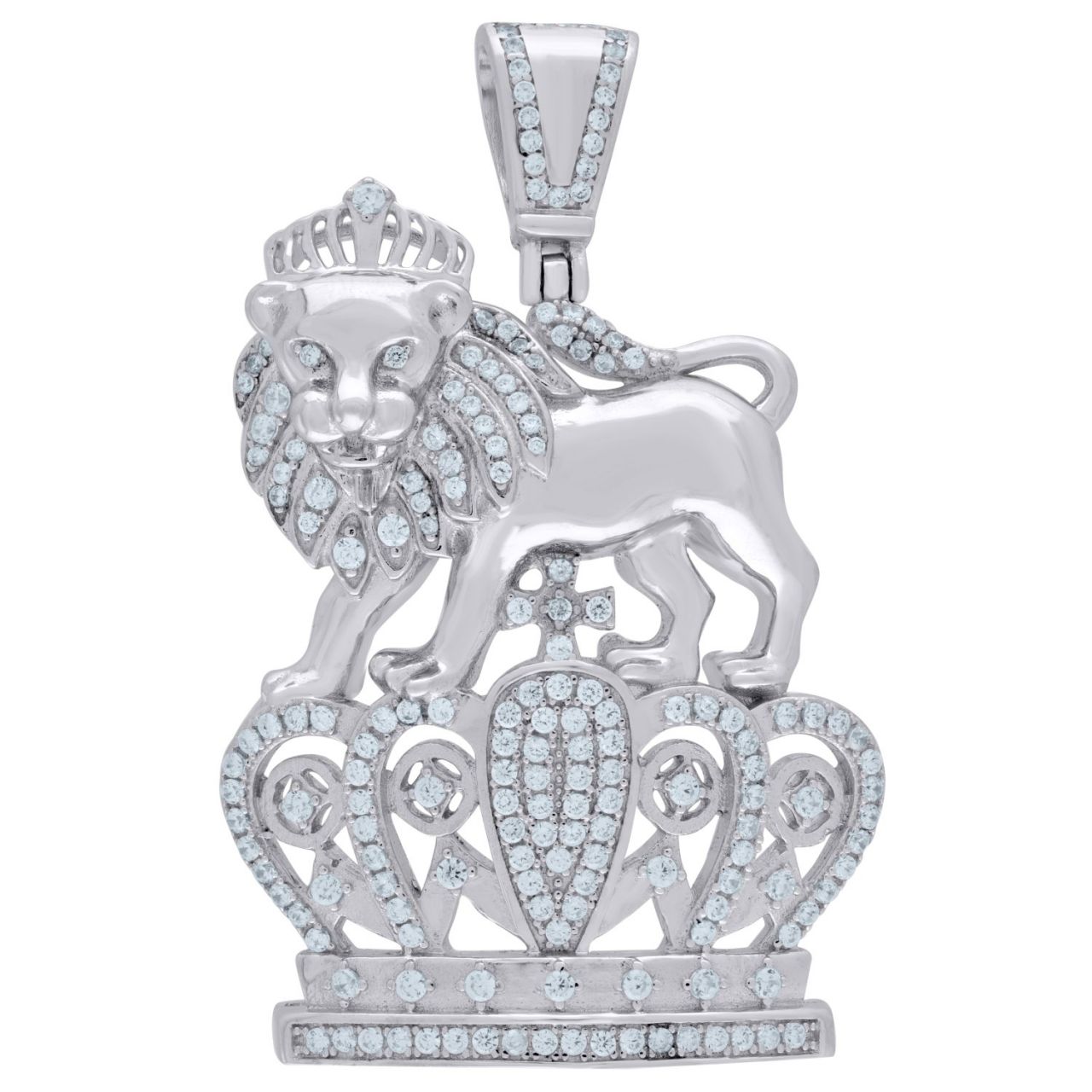 Premium Bling – 925 Sterling Silber KING LION AnhÃ¤nger