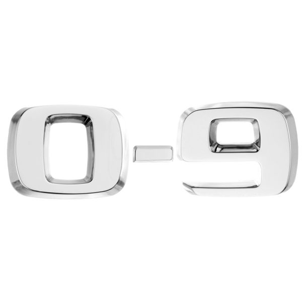 Luxbling Car Chrome 3D Number - silver