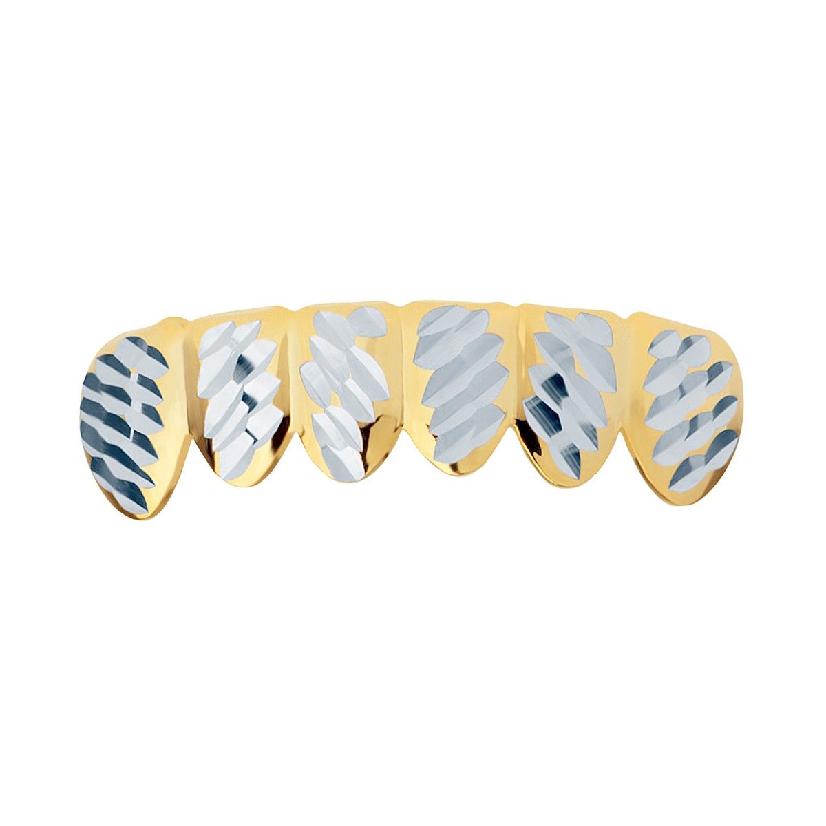 Gold Grillz – One size fits all – Diamond Cut IV – Bottom