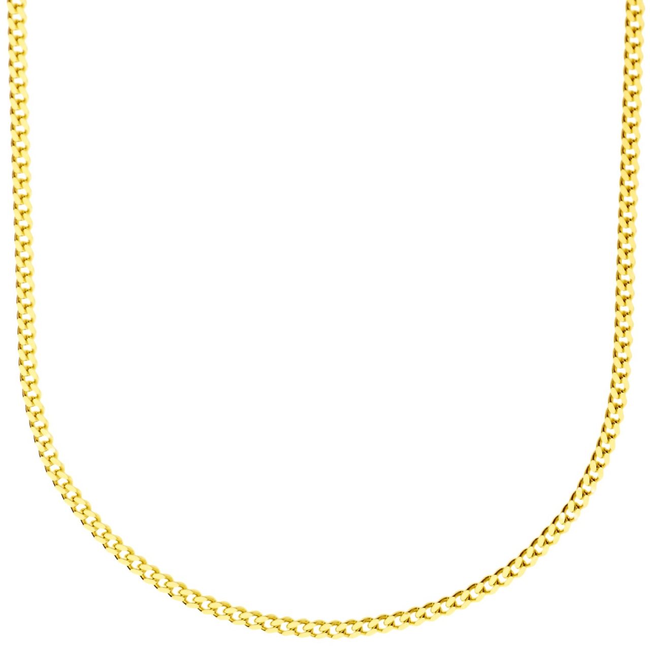 Sterling 925er Silber Panzerkette – CURB 2mm gold Sterling 925er Silber Panzerkette – CURB 2mm gold