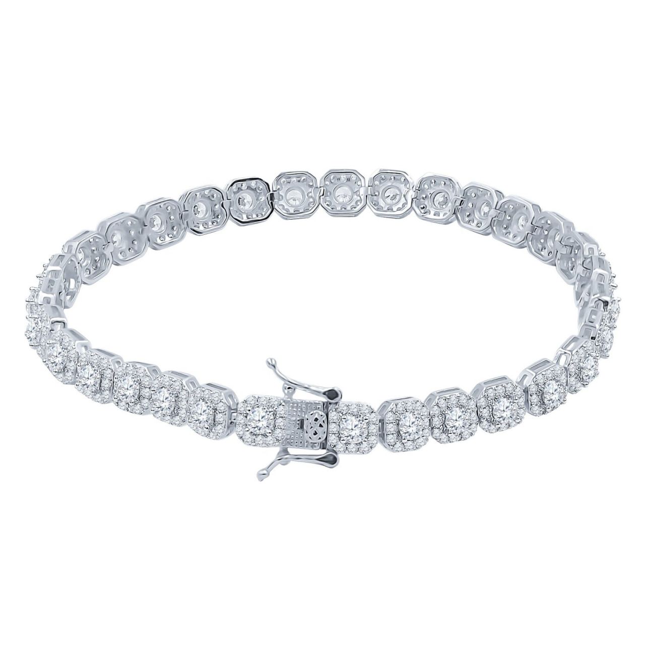 Iced Out Bling SQUARE TENNIS Armband - CUBE 6mm