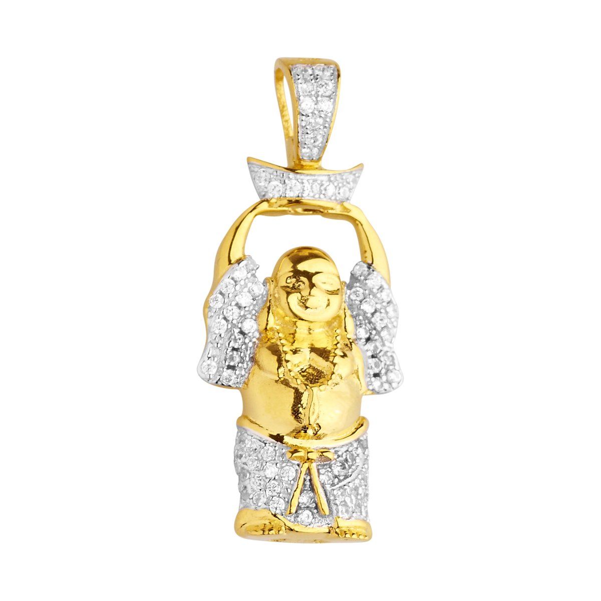 Premium Bling – 925 Sterling Silber Mini Buddha AnhÃ¤nger