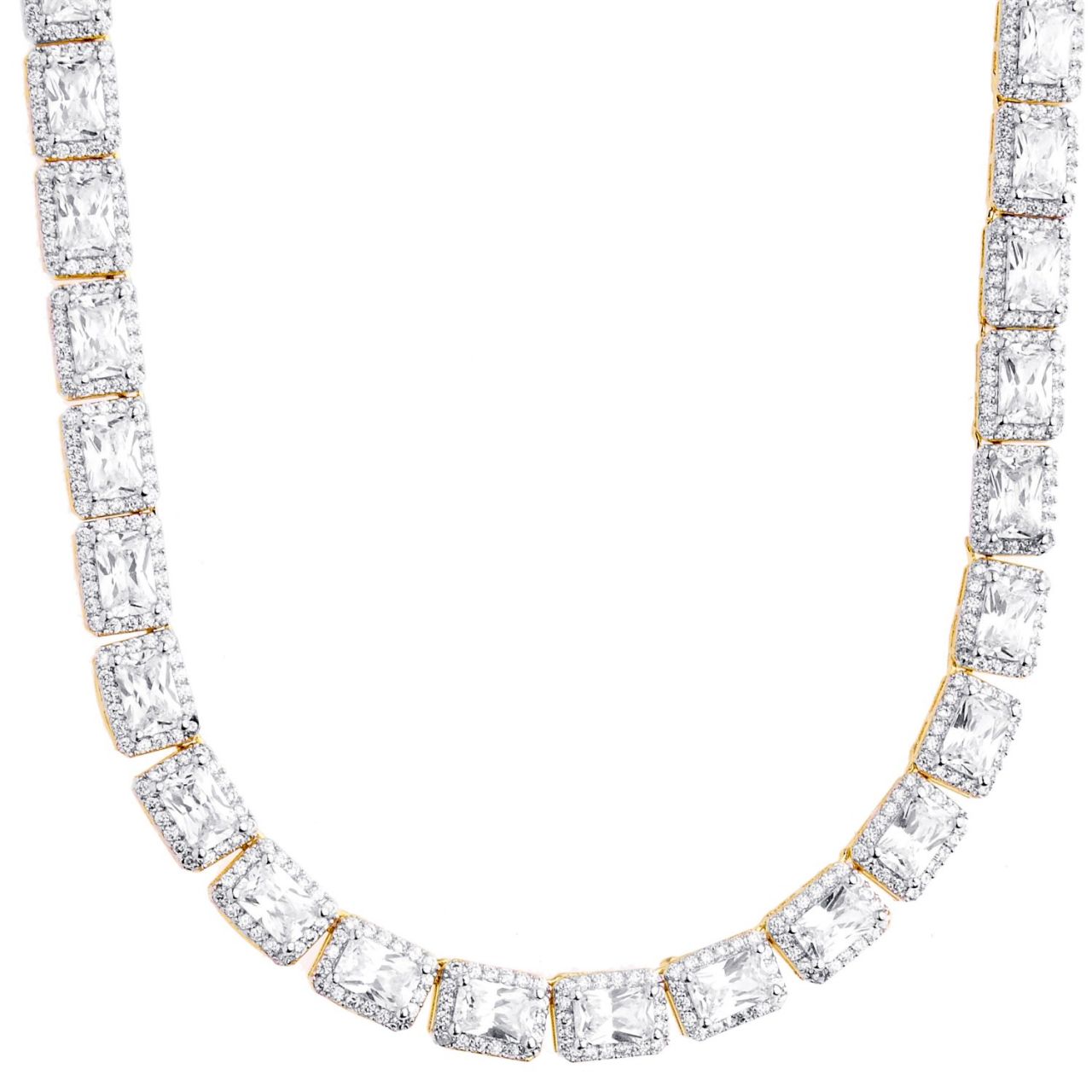 Iced Out Bling Zirkonia Tennis Kette – SQUARE 6mm