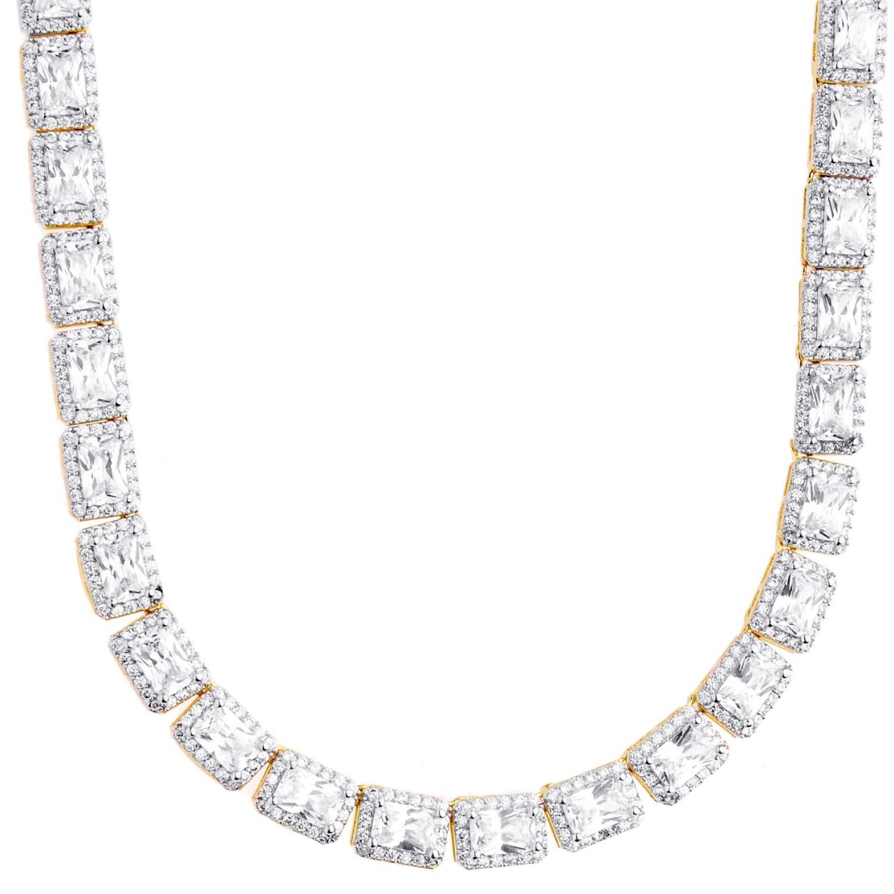 Iced Out Bling Zirkonia Tennis Kette – SQUARE 6mm Iced Out Bling Zirkonia Tennis Kette – SQUARE 6mm