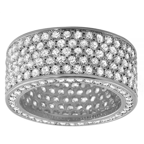 Iced Out Bling Micro Pave Ring - 360 ETERNITY lemonade