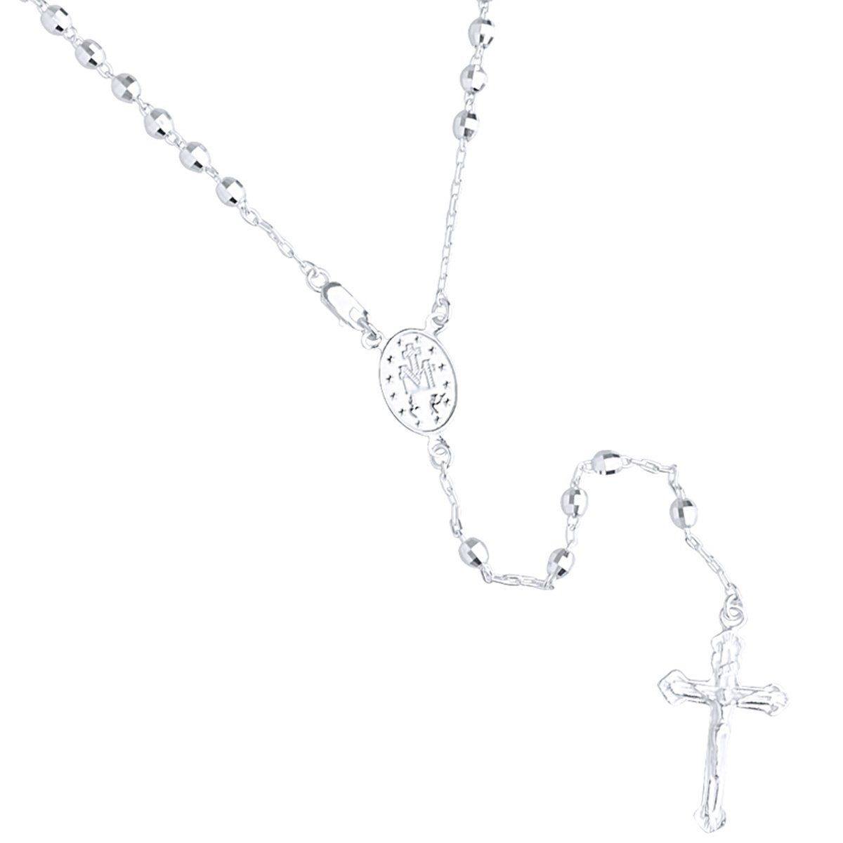925 Sterling Silber Rosenkranz Rosary Kette – 4mm Bead