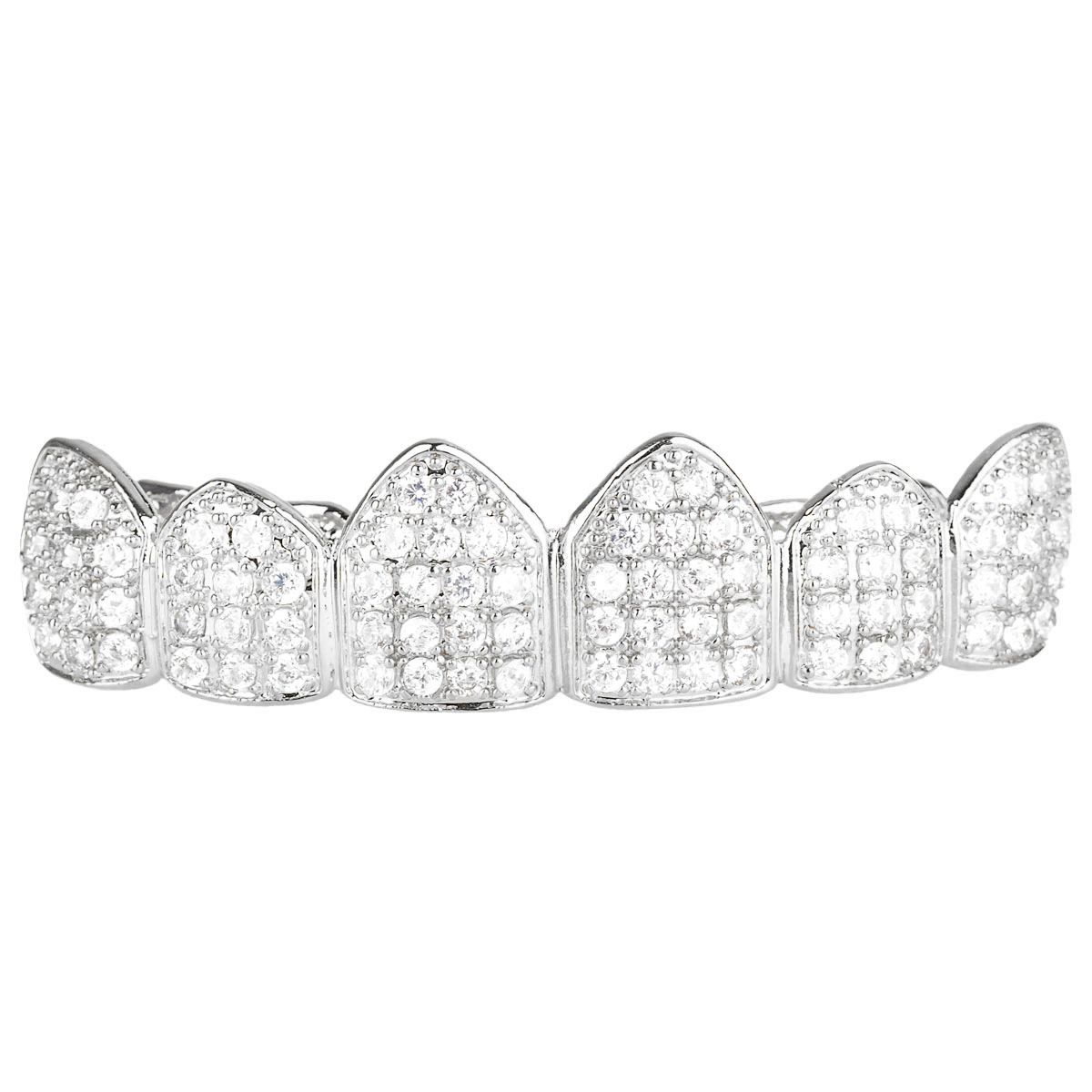 Grillz – Silber – One size fits all – CUBIC ZIRKONIA Top