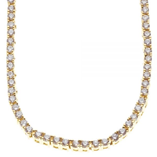 Iced Out Bling Zircoania TENNIS Chain - 4mm gold