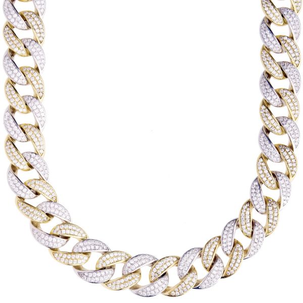 Premium Bling Sterling 925er Silber Miami Cuban Kette - 12mm