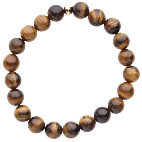 Iced Out Unisex Wooden Bead Armband - Holz 10mm braun