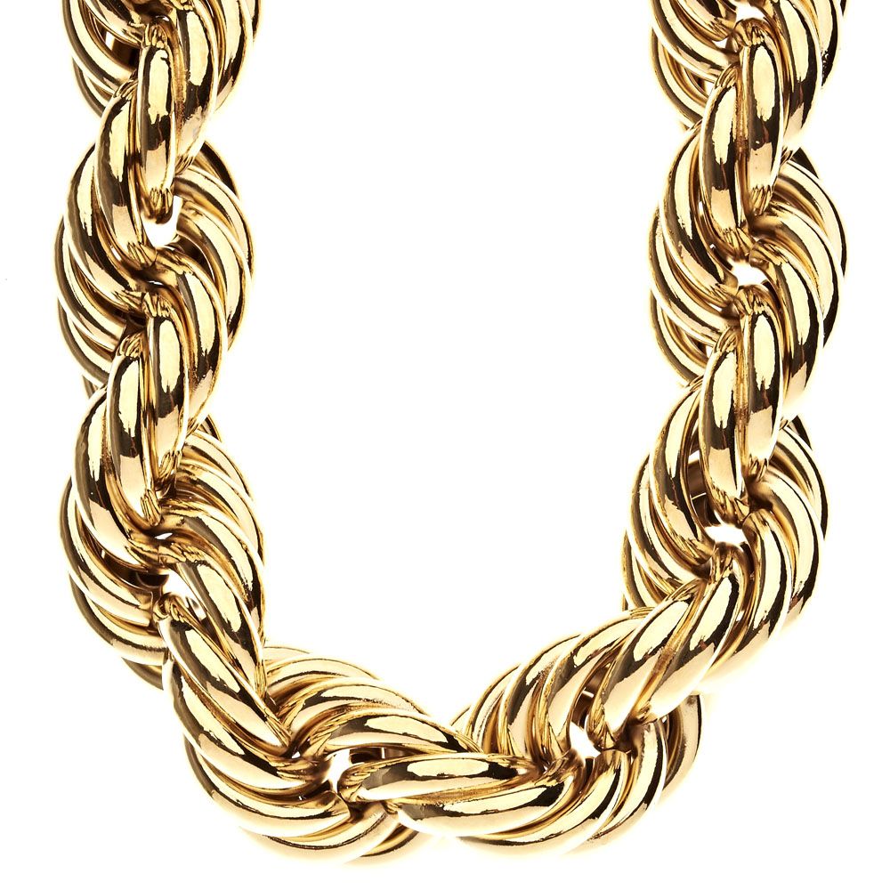 Heavy Rope DMC Style Hip Hop Kordelkette – 30mm gold 90cm