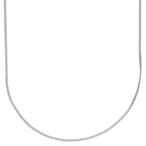 Sterling 925 Argent Gourmette Chaîne - CURB 1mm