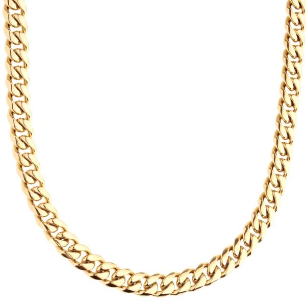 Iced Out Bling Edelstahl Panzerkette - Miami Cuban 6mm gold