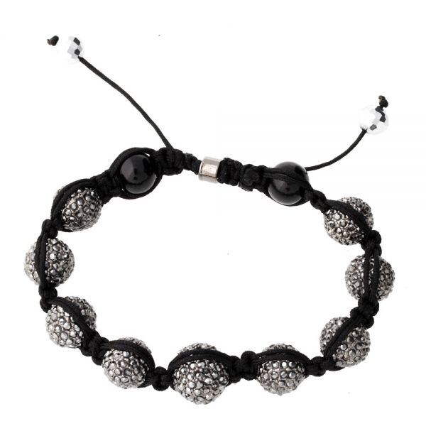 Iced Out Unisex Armband - Disco Ball NINE schwarz