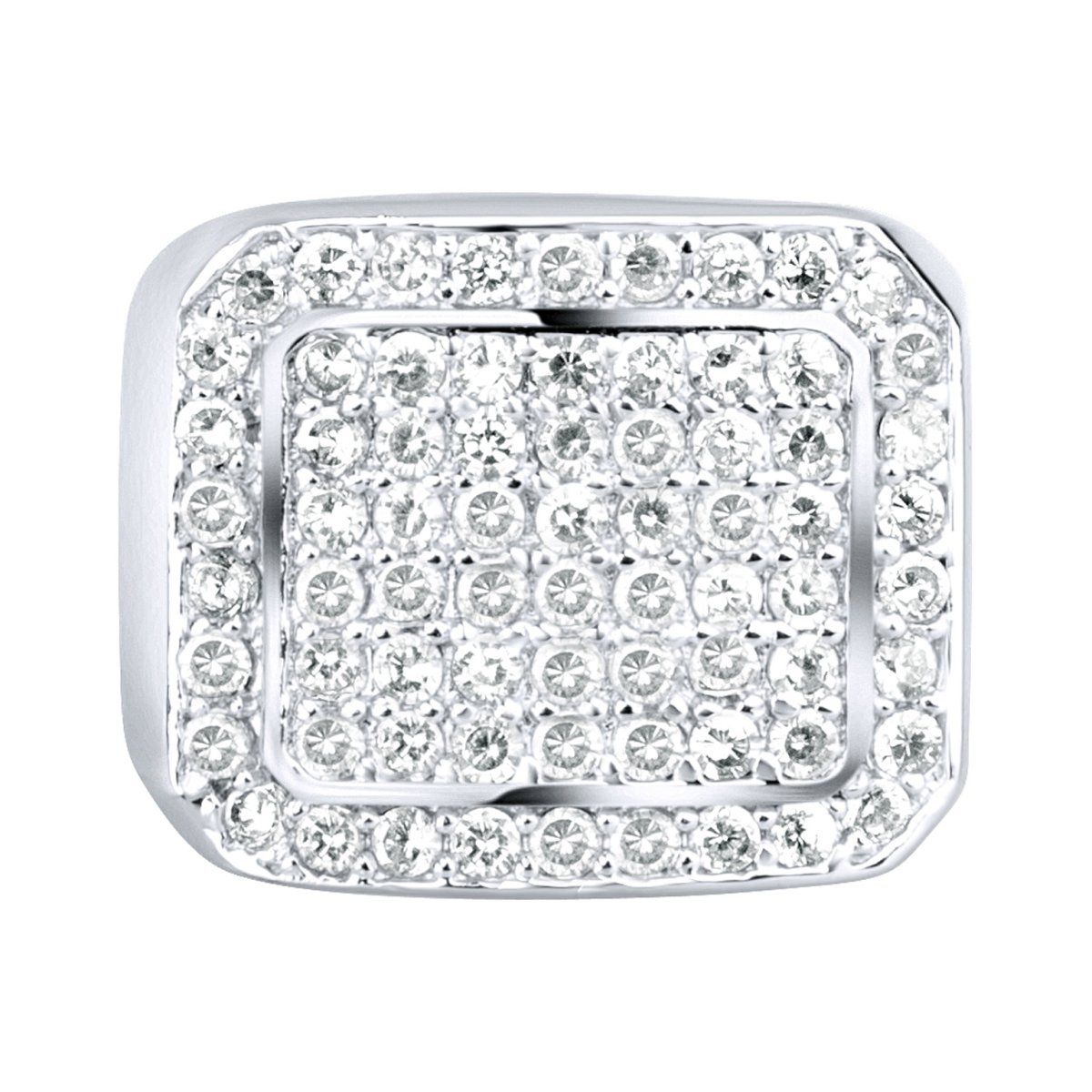Sterling 925er Silber Pave Ring – BLING