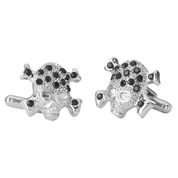 Iced Out Hip Hip Boutons de manchette - Crâne Bling