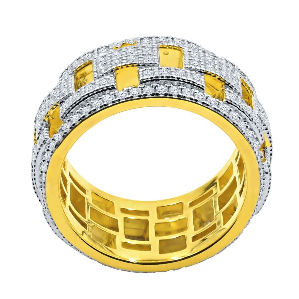 Sterling 925er Silber Iced Out Ring - CONNECT