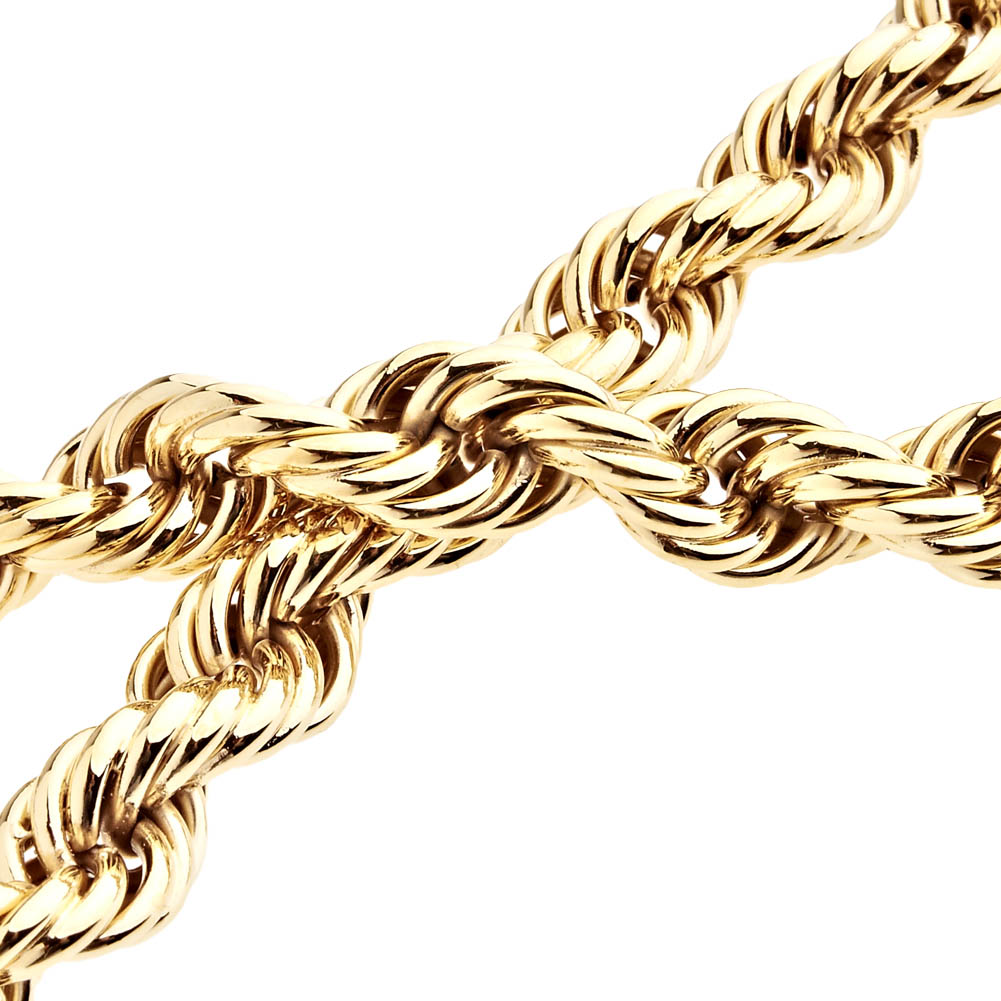 Rope Ying Yang Twisted Gold Chain 10mm Rope chains Chains ICED