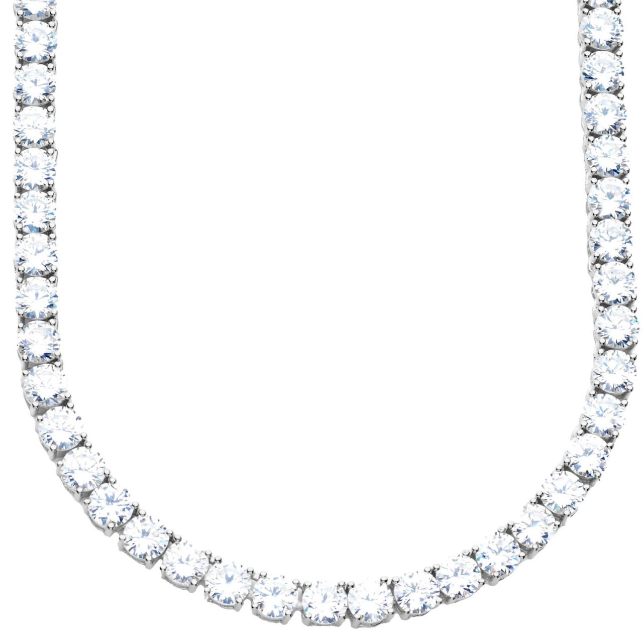 Premium Bling – Sterling 925er Silber CZ Kette – 5mm Premium Bling – Sterling 925er Silber CZ Kette – 5mm