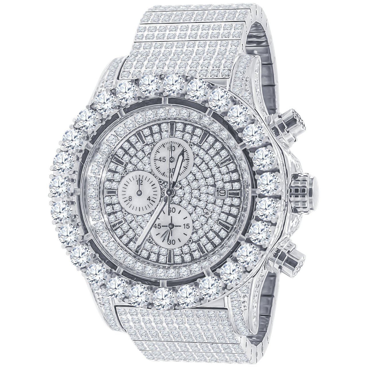 cubic zirconia iced out watch