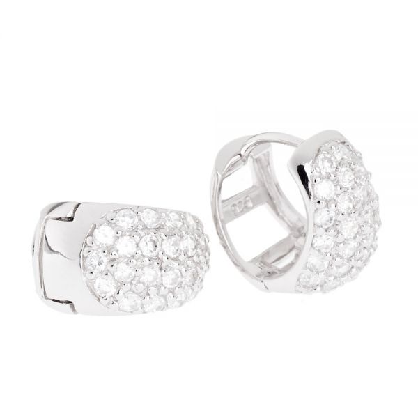 Sterling 925er Silber HOOP Ohrstecker - BLING II KING 10mm