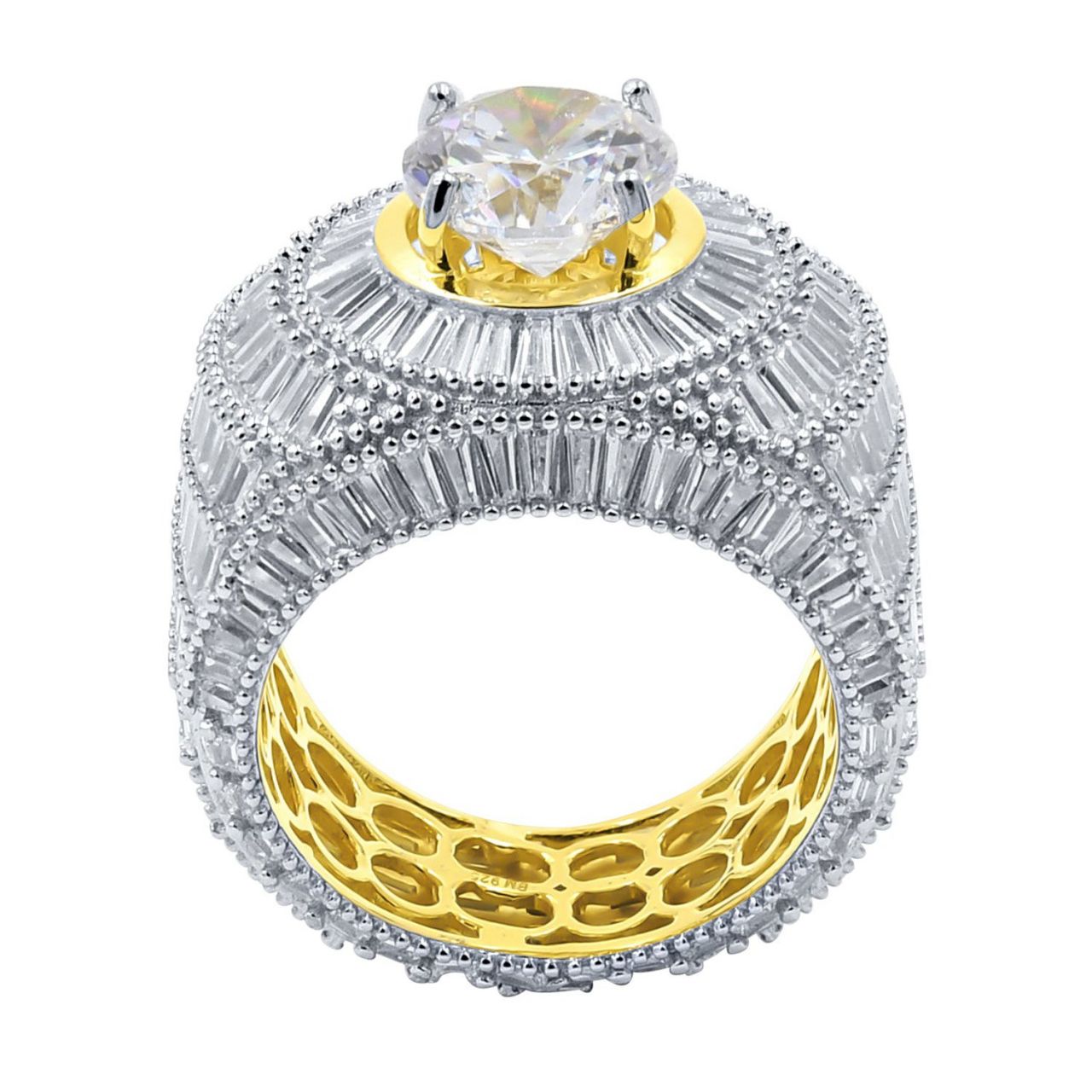 Sterling 925er Silber Iced Out Ring – CROWN