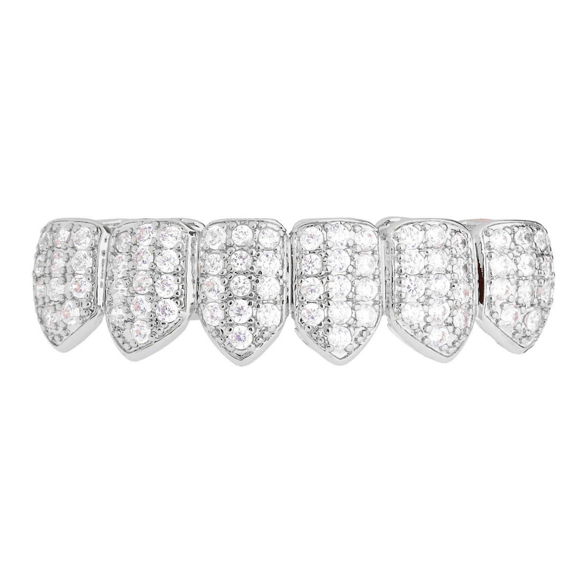 Grillz – Silber – One size fits all – CUBIC ZIRKONIA Bottom
