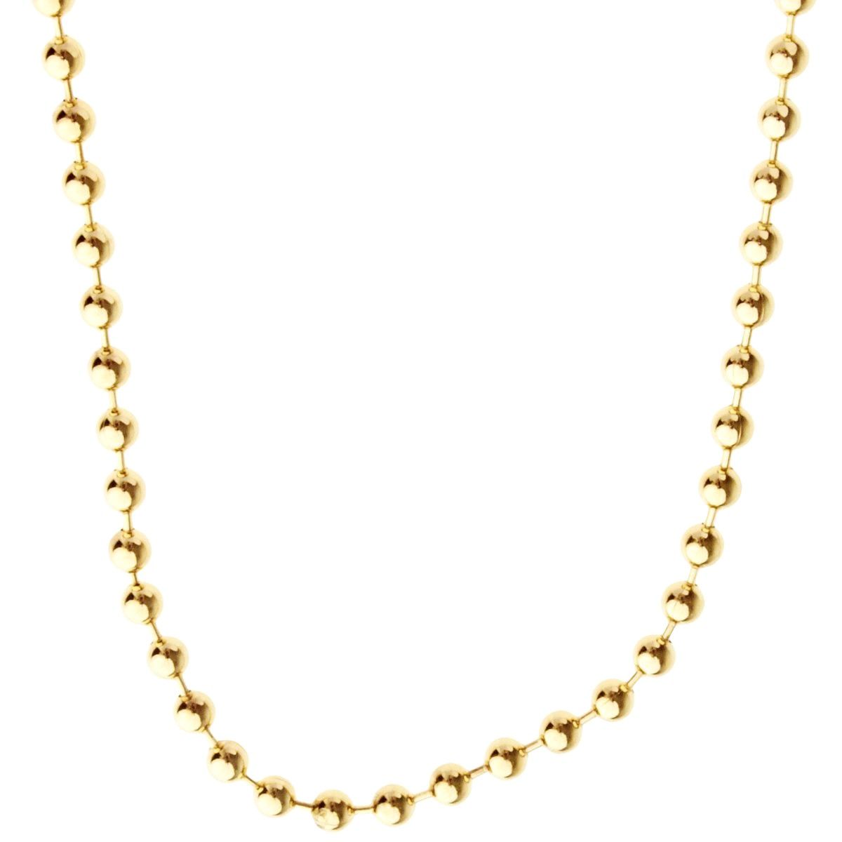 925 Sterling Silver Bling Chain – BALL 4mm gold