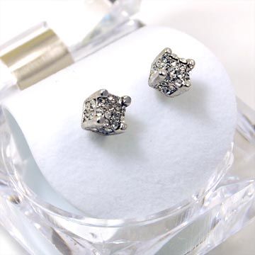 Iced Out Bling Ohrstecker Box - CRYSTAL CUBE