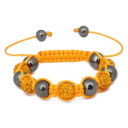 Iced Out Unisex Armband - SHAMBALLA topaz