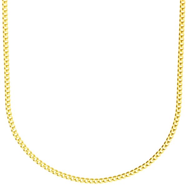 925 Sterling Silver Bling Chain - CURB 2mm gold