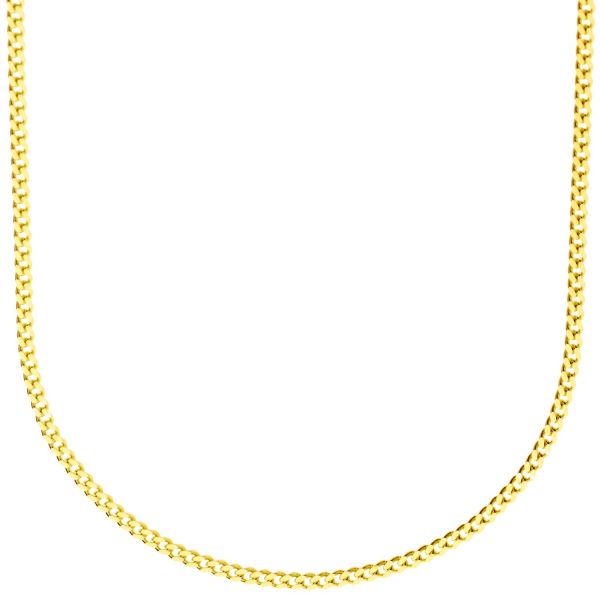 Sterling 925er Silber Panzerkette - CURB 2mm gold