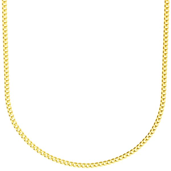 Sterling 925 Argent Gourmette Chaîne - CURB 2mm gold