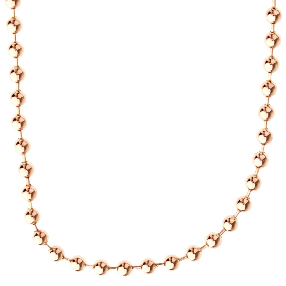925 Sterling Silver Bling Chain – BALL 4mm rose gold