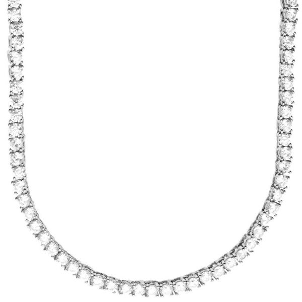 Premium Bling - Sterling 925 Argent CZ Chaîne - 3mm