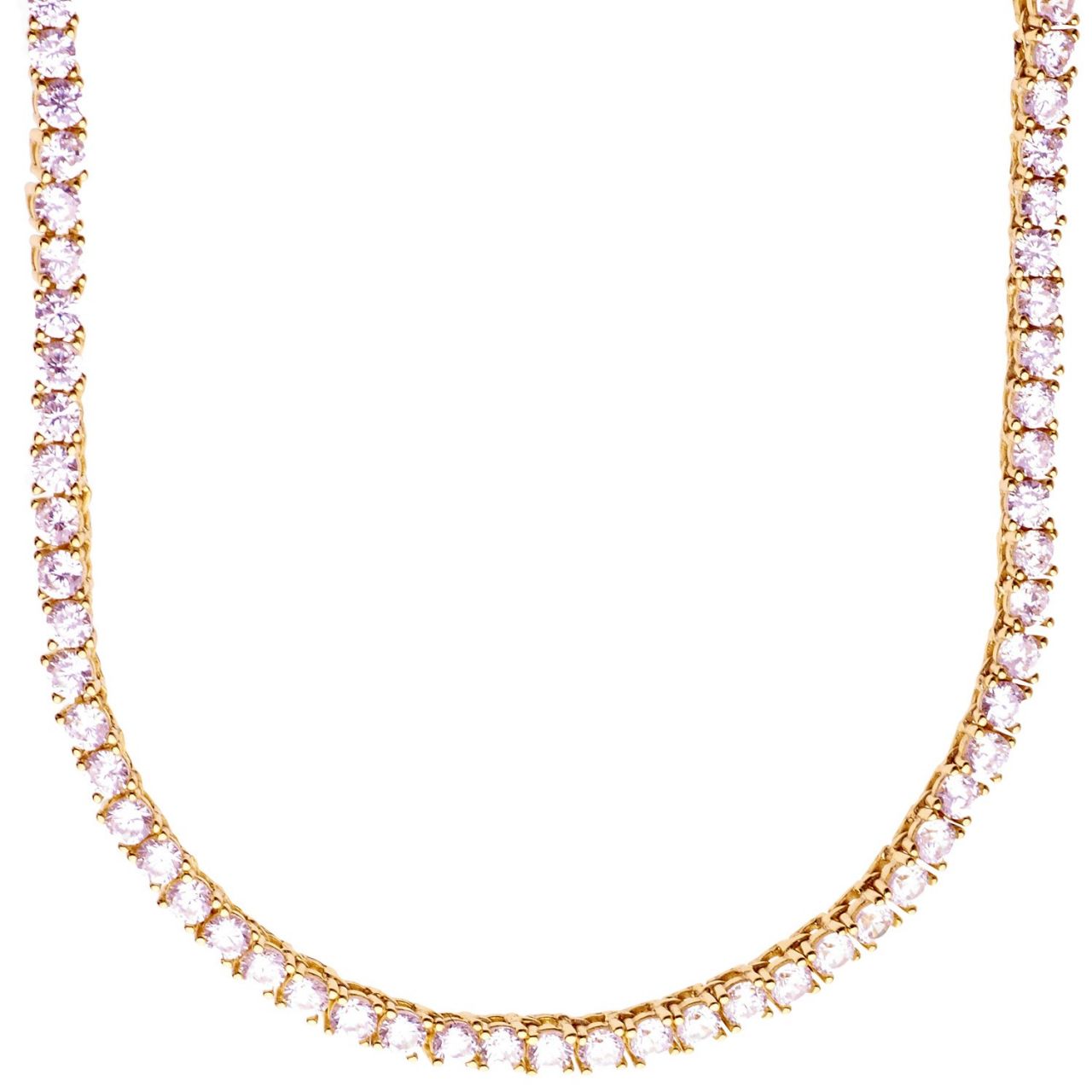 Premium Bling – Sterling 925er Silber CZ Kette – 3mm gold Premium Bling – Sterling 925er Silber CZ Kette – 3mm gold