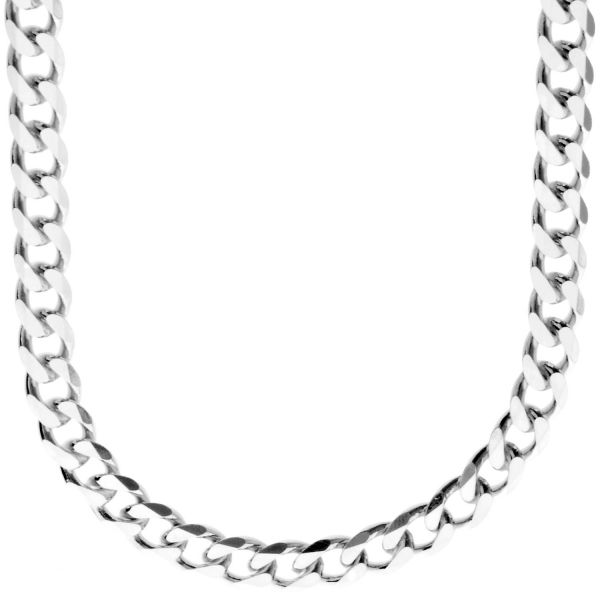 925 Sterling Silver Bling Chain - CURB 7.4mm