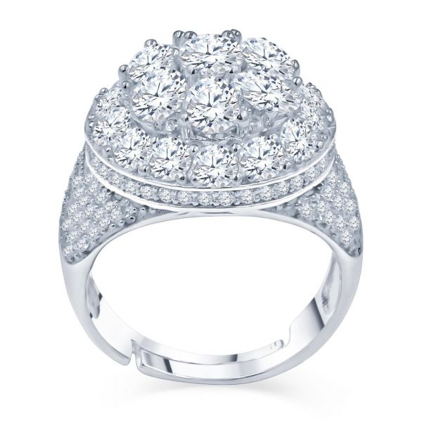 Sterling 925er Silber Micro Pave Ring - ANGELIC gold