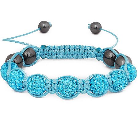 Iced Out Unisex Armband - Beads aqua