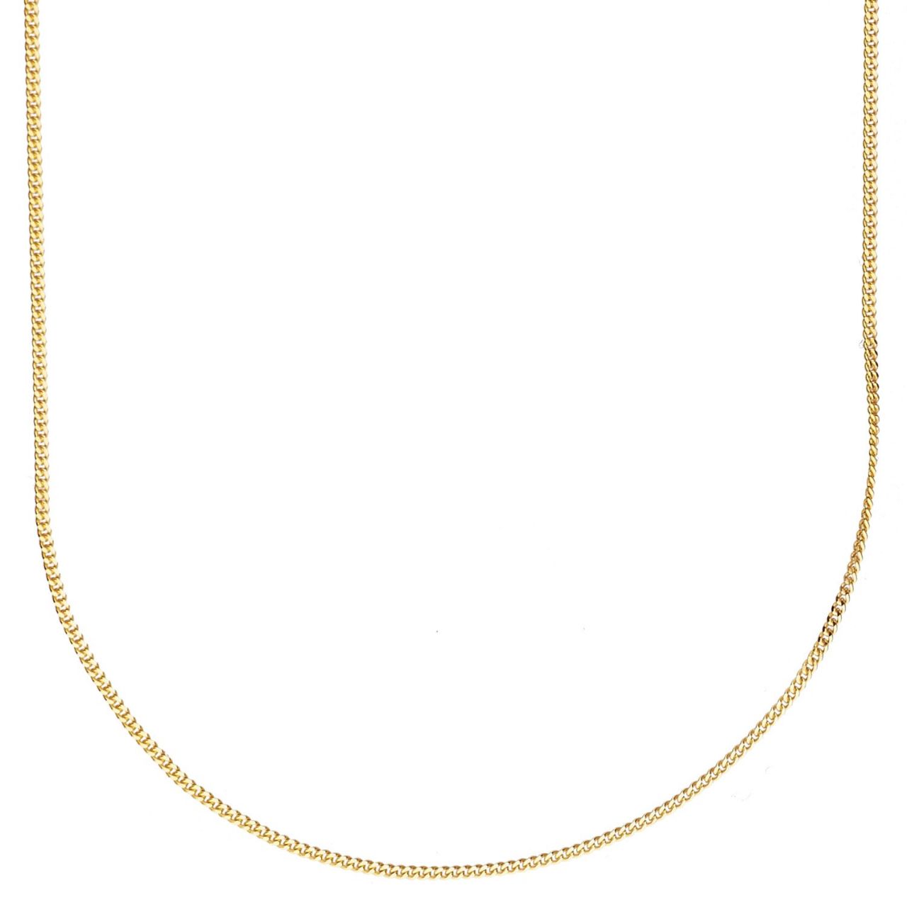 Sterling 925er Silber Panzerkette – CURB 1mm gold