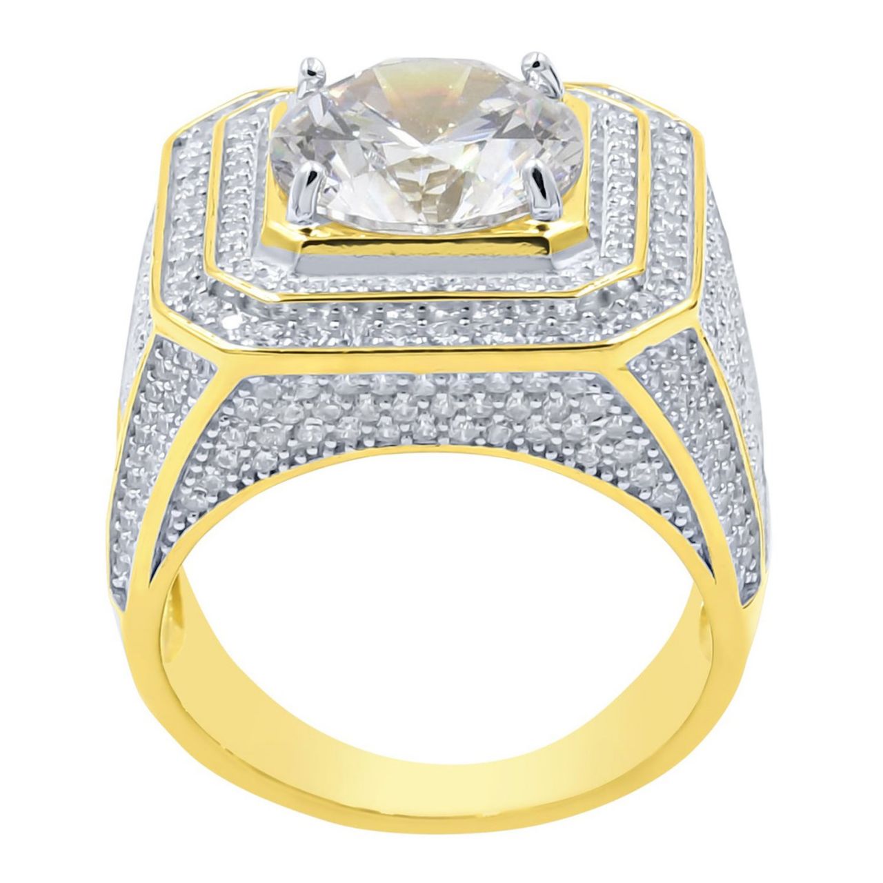 Sterling 925er Silber Iced Out Ring – PALATIAL