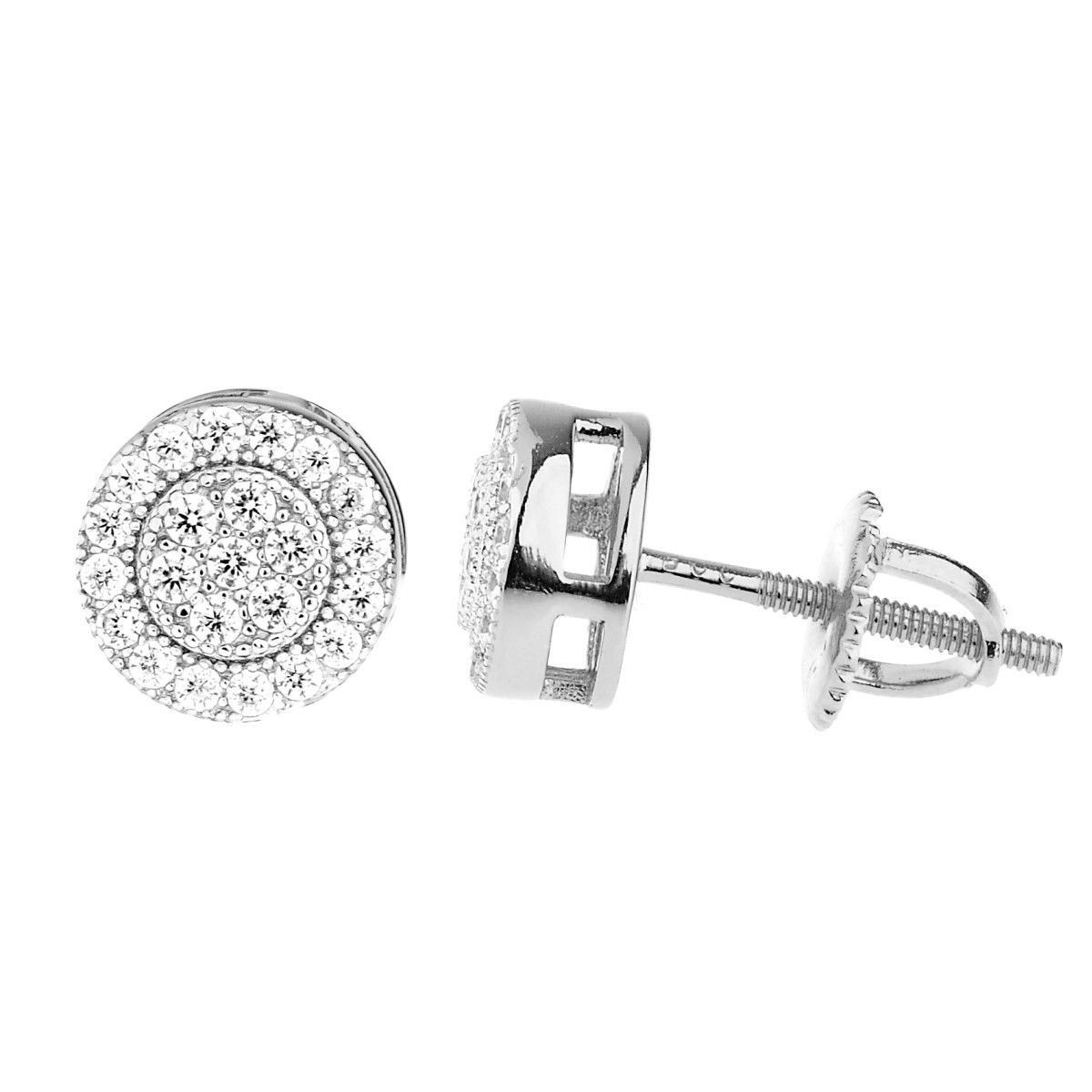925 Sterling Silber Bling Zirkonia Ohrringe – CLUSTER 8mm 925 Sterling Silber Bling Zirkonia Ohrringe – CLUSTER 8mm