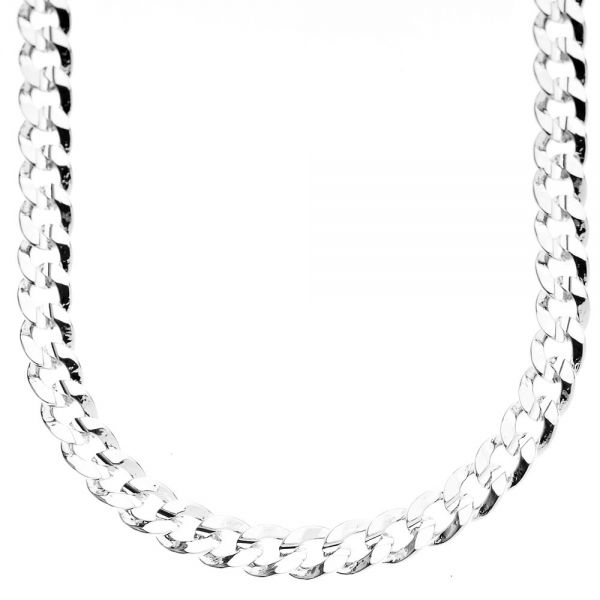 Iced Out Bling Hip Hop CUBAN CURB CHAIN - 8mm silver