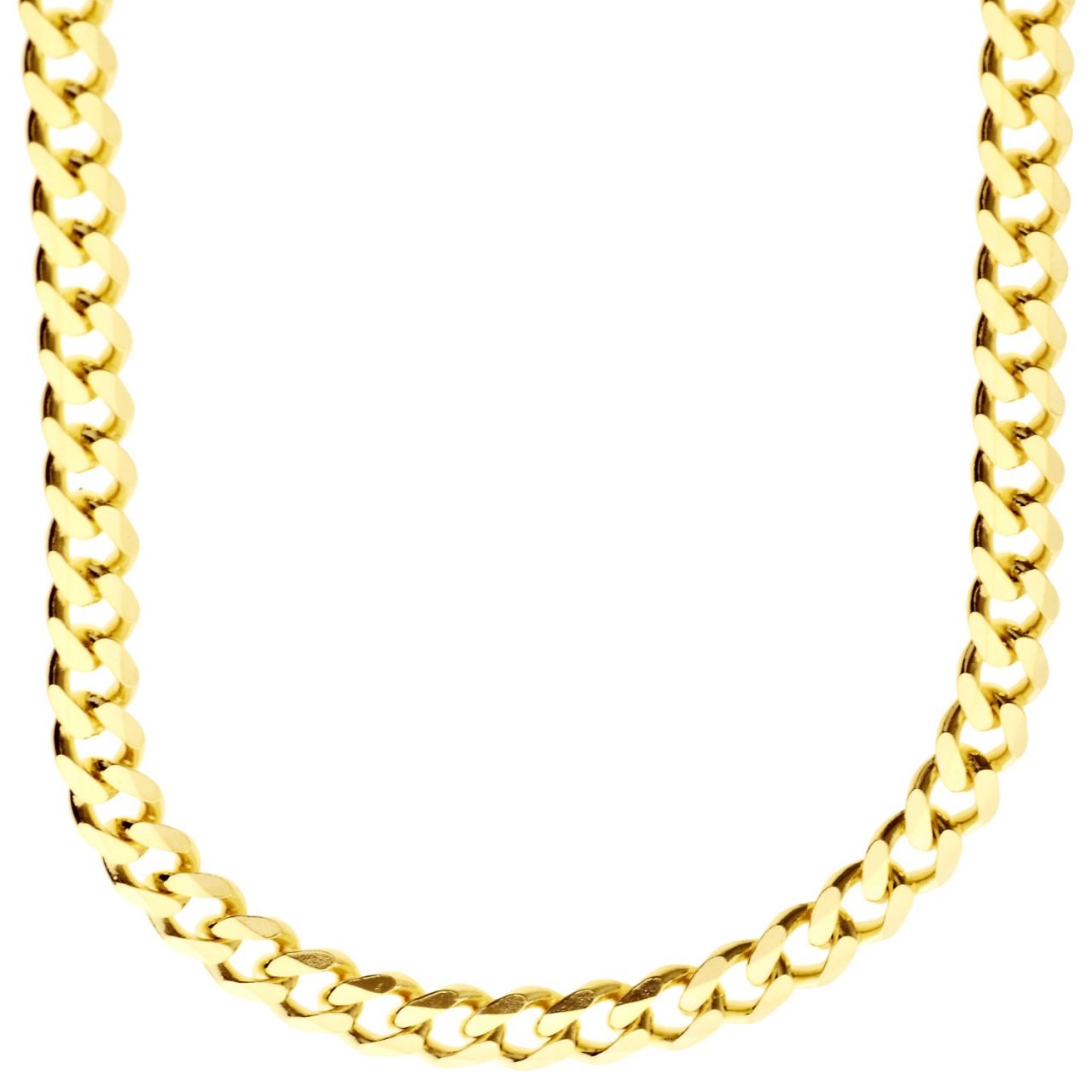 Sterling 925er Silber Panzerkette – CURB 6,7mm gold Sterling 925er Silber Panzerkette – CURB 6,7mm gold