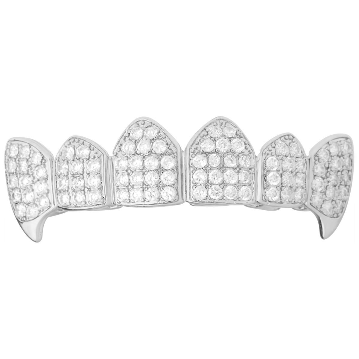 Grillz – Silber – One size fits all – VAMPIRE ZIRKONIA Top