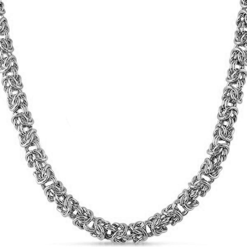 Iced Out Edelstahl BYZANTINE Kette – 6mm silber