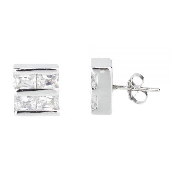 Sterling 925 Silver Earrings - TRIPLE 10mm